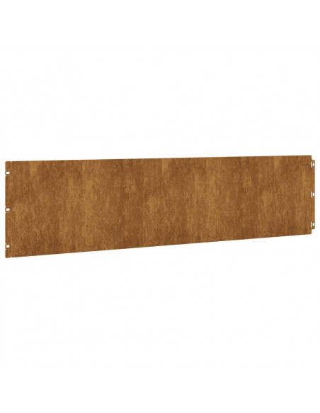 Bordure per Prato 10 pz 25x103 cm Flessibili in Acciaio Corten