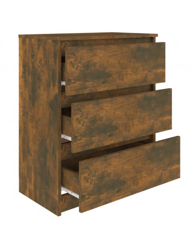 Credenza Rovere Fumo 60x35x76 cm in Legno Multistrato