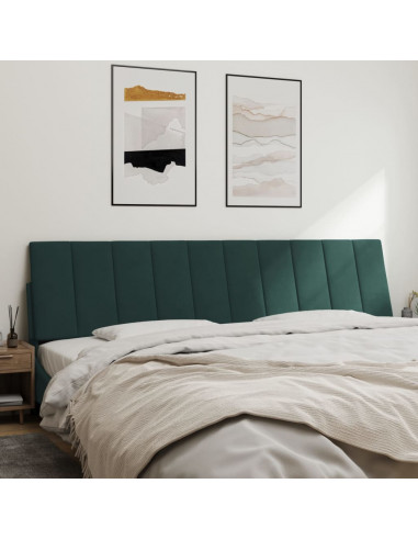 Cuscino Testiera Verde Scuro 200 cm in Velluto