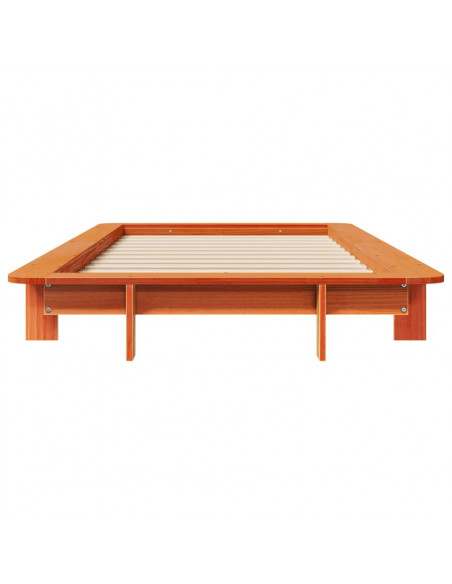 Letto senza Materasso Marrone Cera 75x190 cm in Legno di Pino