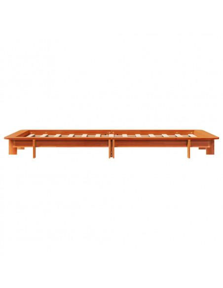 Letto senza Materasso Marrone Cera 75x190 cm in Legno di Pino