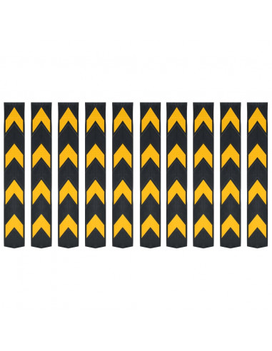 Protezioni Angolari Riflettenti 10 pz in Gomma 80 cm