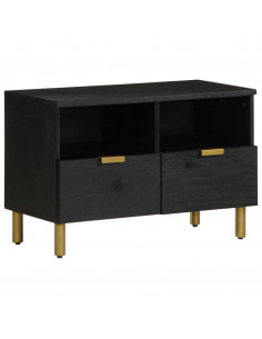 Mobile Porta TV Nero 70x33x46 cm in Legno Multistrato 2