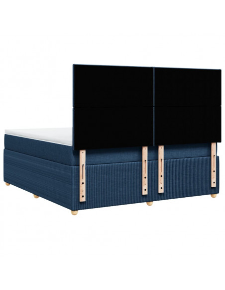 Giroletto a Molle con Materasso Blu 180x200 cm in Tessuto