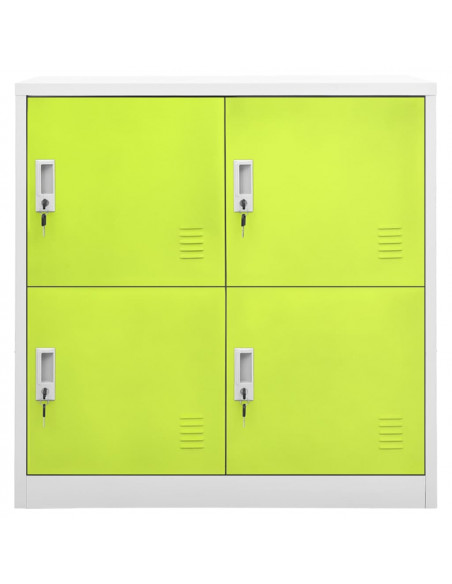 Armadietti Chiavi 5pz Grigio Chiaro Verde 90x45x92,5cm Acciaio