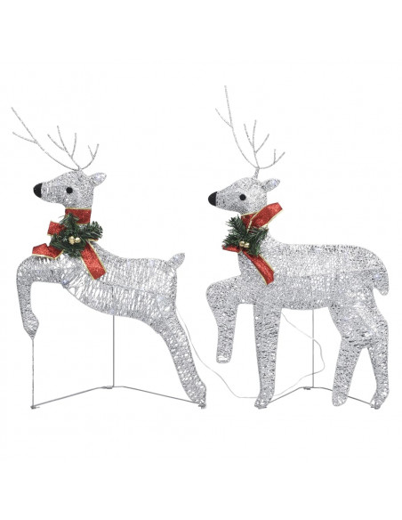 Renne di Natale 2 pz Argento 40 LED