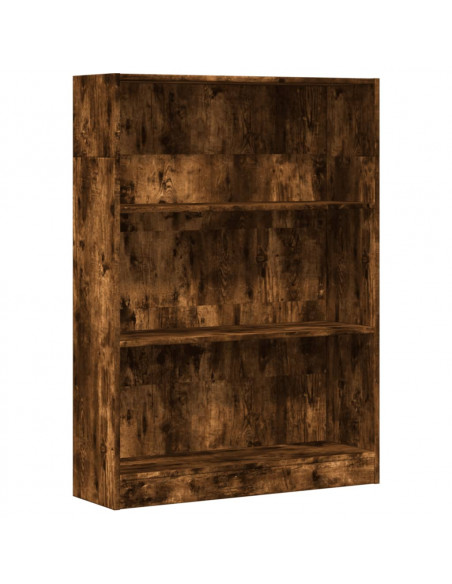 Libreria Rovere Fumo 80x24x109 cm in Legno Multistrato