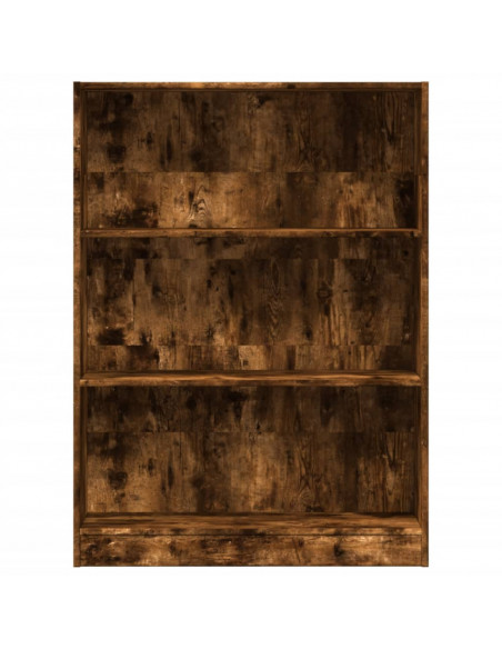 Libreria Rovere Fumo 80x24x109 cm in Legno Multistrato