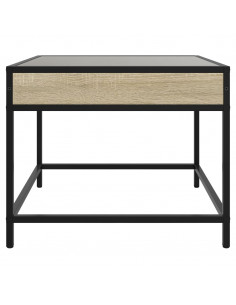 Tavolino da Salotto con LED Infinity Rovere Sonoma 70x50x41 cm 2