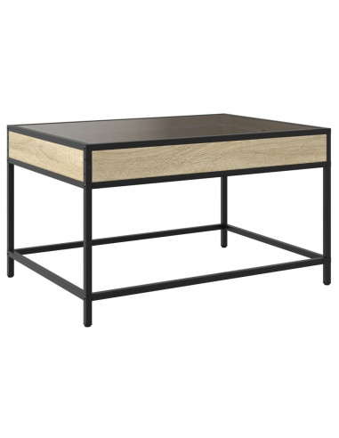 Tavolino da Salotto con LED Infinity Rovere Sonoma 70x50x41 cm