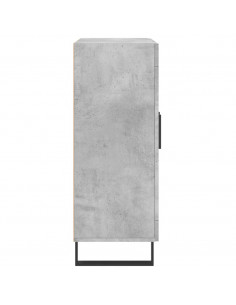 Credenza Grigio Cemento 69,5x34x90 cm in Legno Multistrato 2