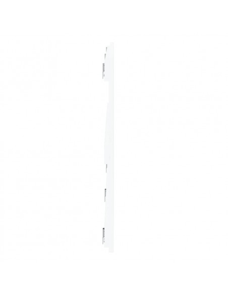 Testiera da Parete Bianca 204x3x60 cm in Legno Massello di Pino