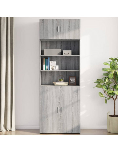 Mobile a Parete Grigio Sonoma 80x42,5x40cm in Legno Multistrato