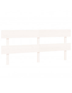 Testiera per Letto Bianca 184x3x81 cm in Legno Massello di Pino 2