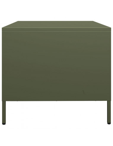 Mobile TV Verde Oliva 68x50x43,5cm in Acciaio Laminato a Freddo