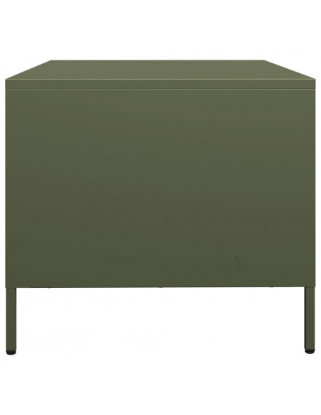 Mobile TV Verde Oliva 68x50x43,5cm in Acciaio Laminato a Freddo