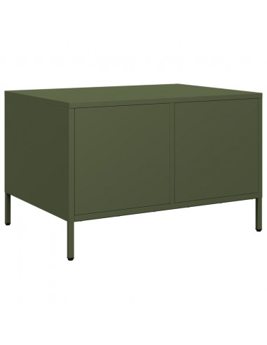 Mobile TV Verde Oliva 68x50x43,5cm in Acciaio Laminato a Freddo