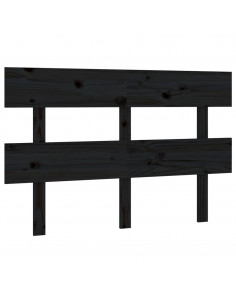 Testiera per Letto Nera 138x3x81 cm in Legno Massello di Pino 2