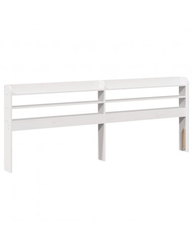 Letto senza Materasso Bianco 135x190 cm Legno Massello di Pino