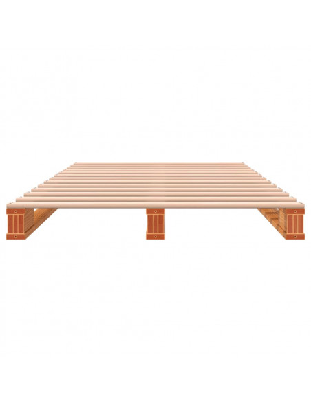 Letto Pallet Marrone Cera 90x200 cm in Legno Massello di Pino