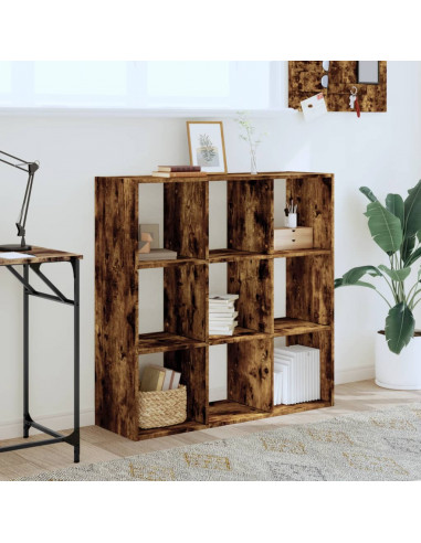 Libreria Rovere Fumo 102x32x102 cm in Legno Multistrato