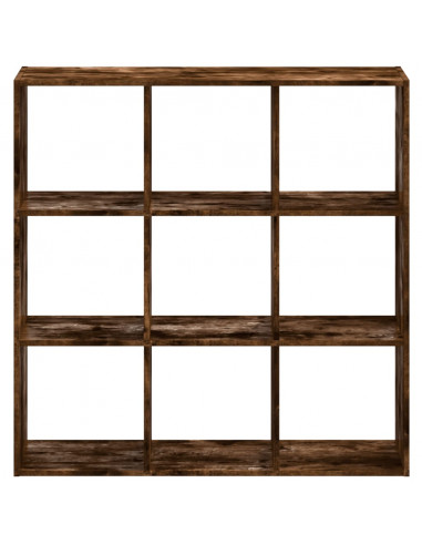 Libreria Rovere Fumo 102x32x102 cm in Legno Multistrato