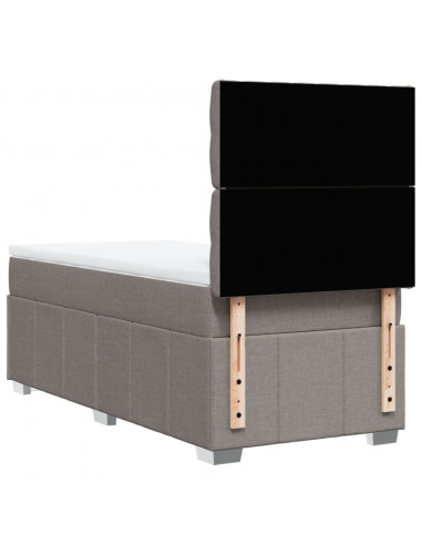 Giroletto a Molle con Materasso Tortora 100x200 cm in Tessuto