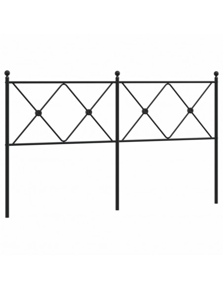 Testiera in Metallo Nero 160 cm