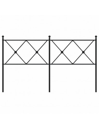 Testiera in Metallo Nero 160 cm