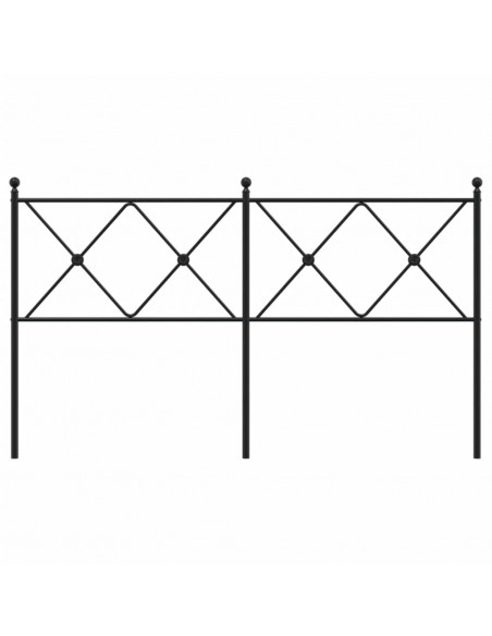 Testiera in Metallo Nero 160 cm
