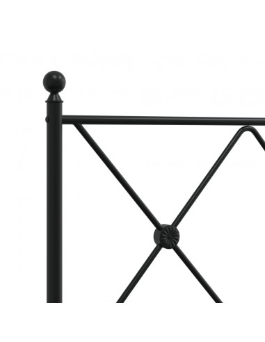 Testiera in Metallo Nero 160 cm