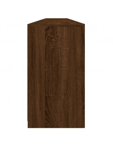 Credenza con Luci LED Rovere Marrone 283x37x67 cm