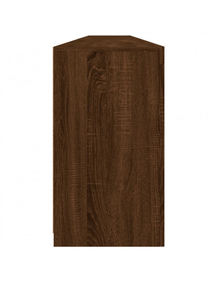Credenza con Luci LED Rovere Marrone 283x37x67 cm