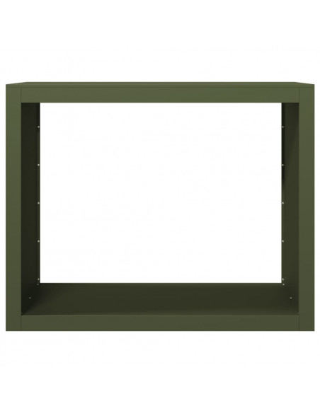 Rastrelliera per Legna da Ardere Verde 100x40x80 cm in Acciaio