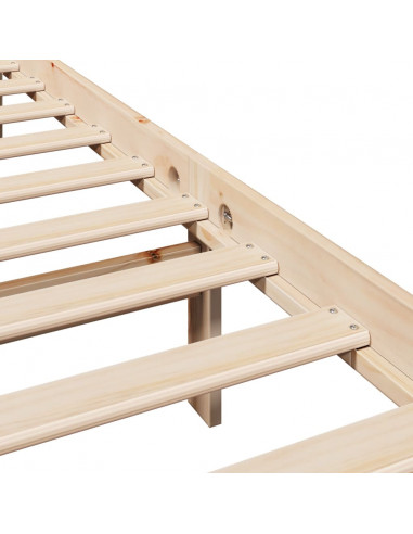 Letto senza Materasso 140x200 cm in Legno Massello di Pino