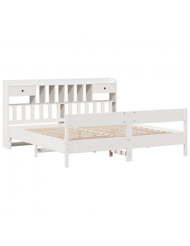 Giroletto con Libreria senza Materasso 180x200 cm in Legno Pino