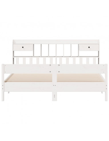 Giroletto con Libreria senza Materasso 180x200 cm in Legno Pino