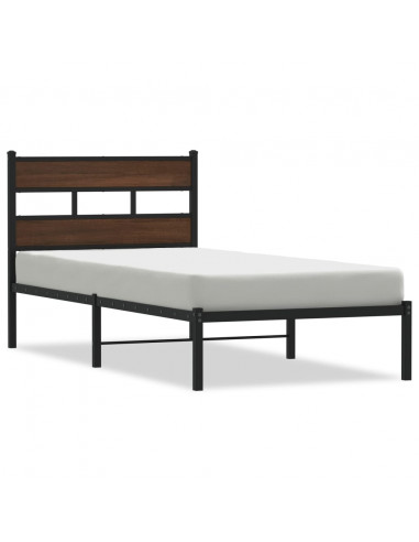 Giroletto senza Materasso con Testiera Rovere Marrone 107x203cm