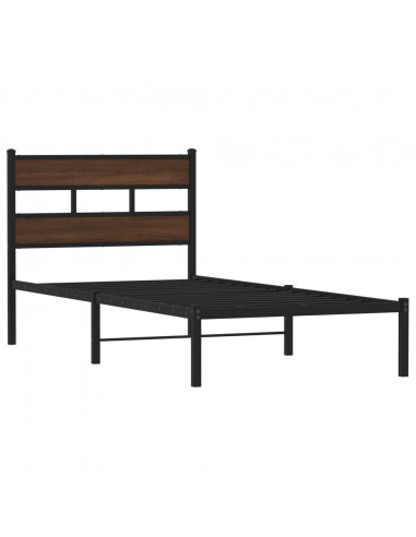 Giroletto senza Materasso con Testiera Rovere Marrone 107x203cm