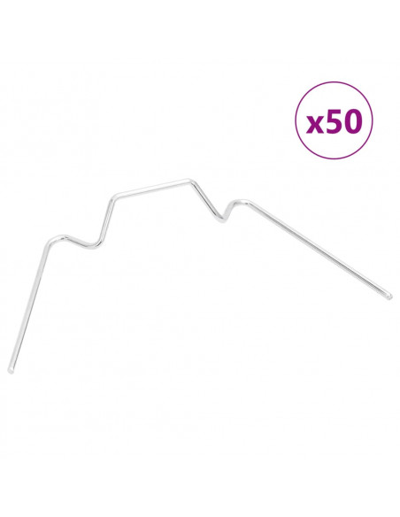Clip per Serre 50 pz Tipo W in Acciaio Zincato