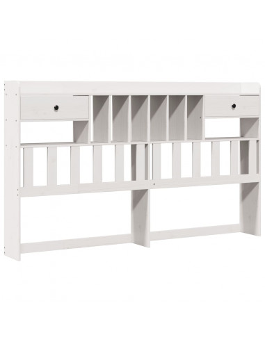 Giroletto con Libreria senza Materasso 180x200 cm in Legno Pino