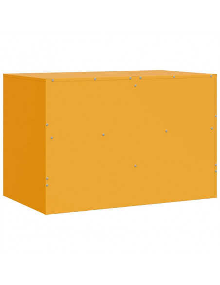 Mobili TV 2 pz Giallo Senape 67x39x44 cm in Acciaio