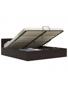 Giroletto con Contenitore Idraulico Grigio Similpelle 160x200cm 2