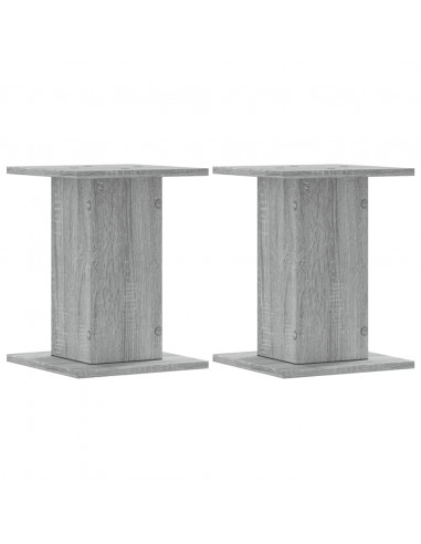 Supporti Altoparlanti 2 pz Grigio Sonoma 30x30x40cm Multistrato