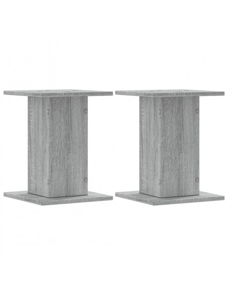 Supporti Altoparlanti 2 pz Grigio Sonoma 30x30x40cm Multistrato