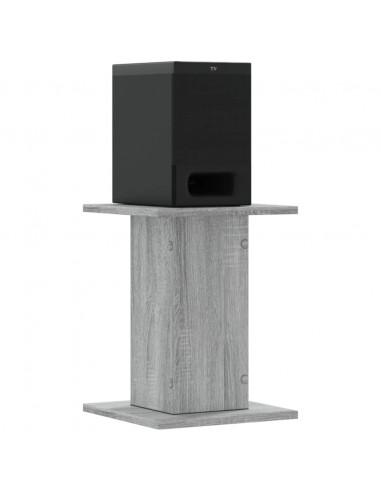 Supporti Altoparlanti 2 pz Grigio Sonoma 30x30x40cm Multistrato