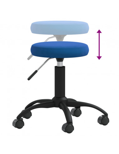 Sgabello da Massaggio in Velluto Blu