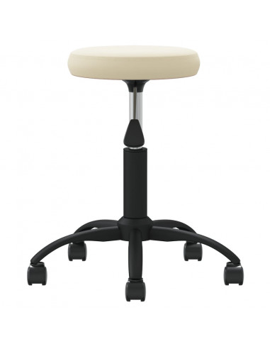 Sgabello da Massaggio in Velluto Crema