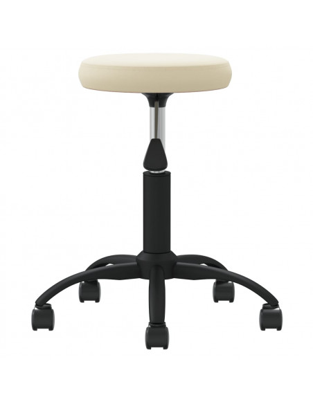 Sgabello da Massaggio in Velluto Crema