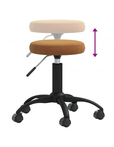 Sgabello da Massaggio in Velluto Marrone